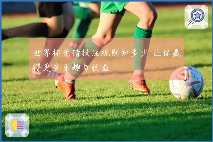世界杯竞猜投注规则知多少 让你赢得更多乐趣与收益